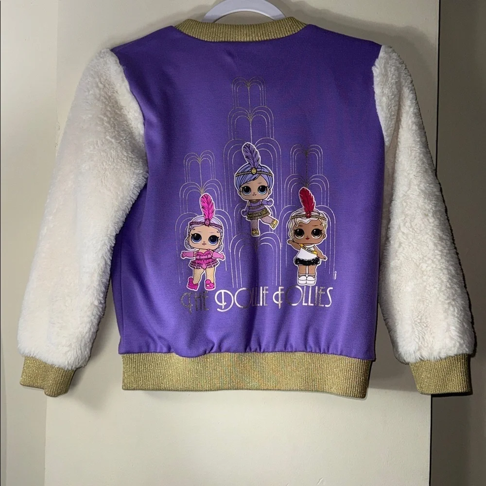 L.O.L. Surprise! Purple Satin Jacket with Gold Trim and White Tag
